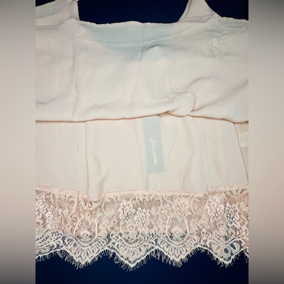 ShineStar Pink Spaghetti Strap Crop Top Shirt Lace Underlay Cami ~ X-Large - Picture 8 of 10